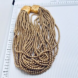 Carolee Gold Multi-Strand Beaded Necklace